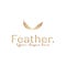 Feather logo template. Elegant quill logo design.