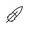 Feather pen icon. Simple line, outline vector elements of esoteric icons for ui and ux, website or mobile application