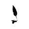 Feather pen vector icon, ink