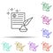 Feather text copywriting ink multi color icon. Simple thin line, outline vector of copywriting icons for ui and ux, website or