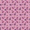 Feather wreath repeat seamless pattern in pink and purple