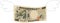 Feathered Back side of Deformed Japanese 2000 yen note set