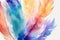 Feathered Elegance: Watercolor Abstract Background.