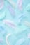 Feathers multicolored background in pastel colors. Feathers pattern. Natural pastel feathers in muted colors. Beautiful