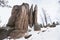Feathers Rock, Krasnoyarsk Pillars Reserve. winter landscape