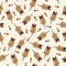 Feathers seamless pattern