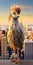 Feathery Bird: Hyper-realistic Illustration Of A Quail Guarding The World Trade Center