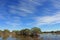 Feathery cloudscape over Nine Mile Pond in Everglades National Park, Florida.