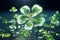 Feature a creative representation of a clover