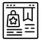 Featured product icon outline vector. Feature idea
