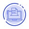 Features, Business, Computer, Online, Resume, Skills, Web Blue Dotted Line Line Icon