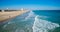 Feb. 26, 2014-Wrightsville Beach,USA. View of beach and surf