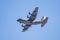 Feb 26, 2020 Mountain View / CA / USA - US Air Force airplane performing a training flight