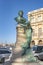 Feb 8, 2020 - Budapest, Hungary: Gabor Szarvas bronze Statue in front of National Science Academy in Budapest, Hungary