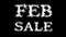 Feb Sale cloud text effect black isolated background