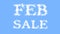 Feb Sale cloud text effect sky isolated background