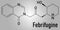 Febrifugine alkaloid molecule, first isolated from Dichroa febrifuga. Skeletal formula.