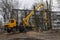 February 13, 2021 Balti or Beltsy, Moldova heavy equipment in the municipal service of the city. Illustrative editorial