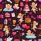 February 14 seamless pattern. Love, Valentines day