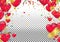 February 14 Valentines day  wedding or marriage background. Realistic heart shape balloons Spring holiday decoration. Invitation