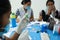 February 20, 2021, Kishanganj, Bihar, India. A nursing staff drawing covishield vaccine in a syringe preparing for