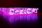 February 20, 2023- Caen, France: An inscription made of neon glowing letters in purple - chatGPT. 3D render