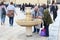 February 2019, Women washing hands worship Western Wall, Jerusalem