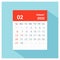 February 2022 - Calendar Icon