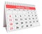 February 2024 calendar. Page of the annual business desk month calendar isolated on transparent png