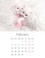 February 2024 Photo calendar with cute cats