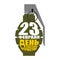 February 23. Defender of Fatherland Day. Grenade Symbol of army