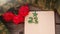 February 23. Note 23 made of Plasticine, Red Carnations on the Background of Military Uniforms.