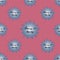 February 29 is leap day. Seamless pattern. Blue spot with black italic on isolated pink background