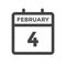 February 4 Calendar Day or Calender Date for Deadlines or Appointment