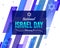 February 4 is observed as National Israel Day, patriotic backdrop with blue shapes and typography