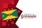 February 7, Grenada Independence Day Vector Illustration.