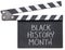 February - Black History Month, clapboard sign