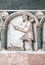 February, detail of the bass-relief representing the Labor of the months of the year, Cathedral in Lucca, Italy