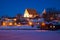 February evening in the old town. Porvoo, Finland