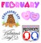 February Events Clip Art Set/eps