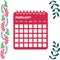 February month calendar. Colorful february month calendar