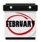 February Month Word Wall Calendar Remember Schedule