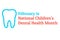 February is National Childrens Dental Health Month. Template for background, banner, card, poster with text inscription