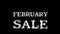 February Sale cloud text effect black isolated background