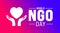 February is World Non governmental Organization Day or world NGO day background template.