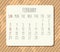 February year 2019 vintage monthly calendar