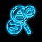 fecal examinations and dewormings neon glow icon illustration