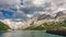 Fedaia lake and Marmolada mountain time lapse