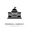 federal agency icon in trendy design style. federal agency icon isolated on white background. federal agency vector icon simple