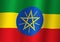 federal democratic republic of ethiopia national flag 3d illustration close up view